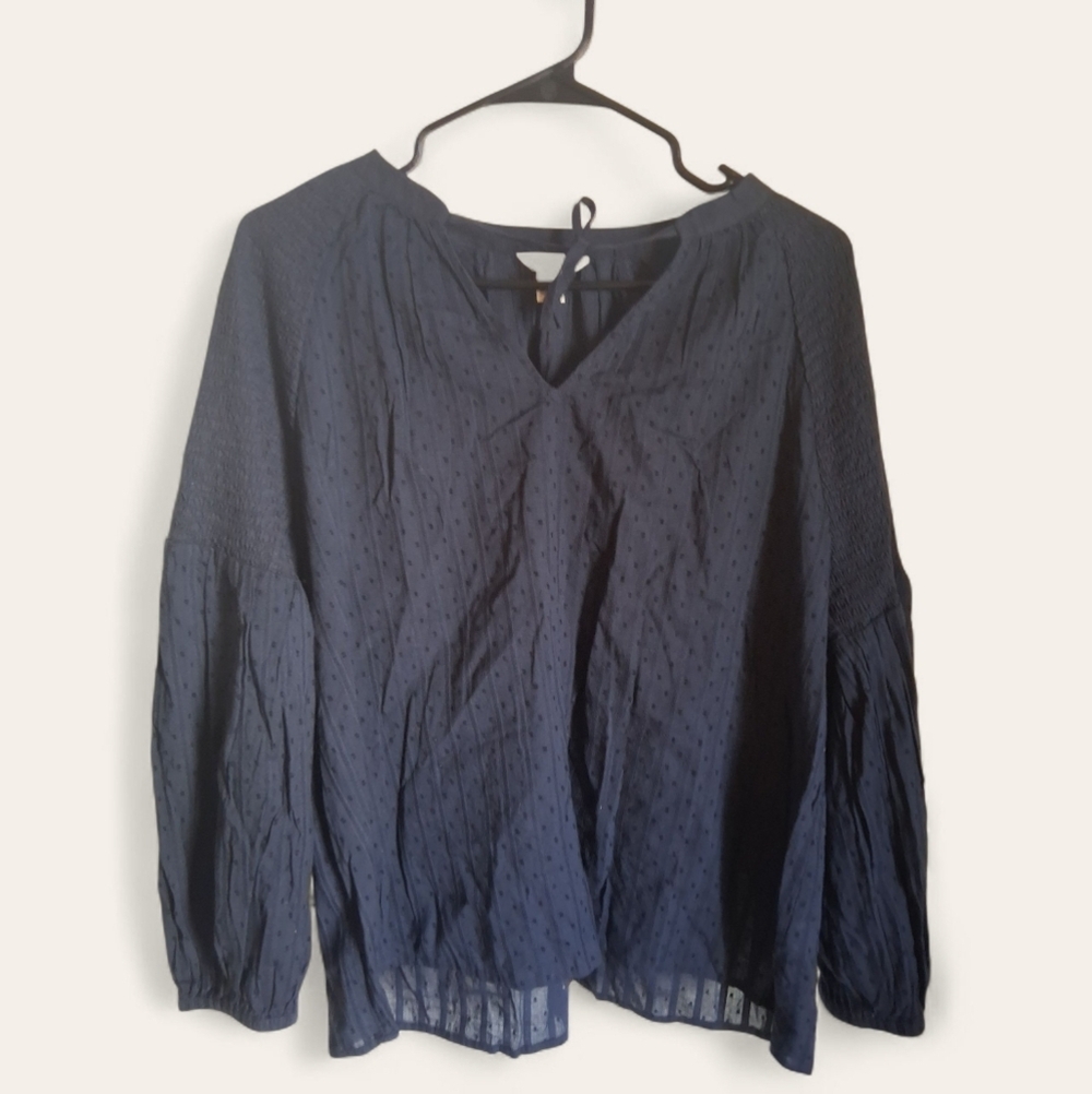 Classic Blue Women's Blouse - Picture 2 of 3